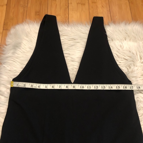 Oak + Fort Black V-neck Sleeveless Wide Leg Cropped Jumpsuit size XS - Picture 7 of 9